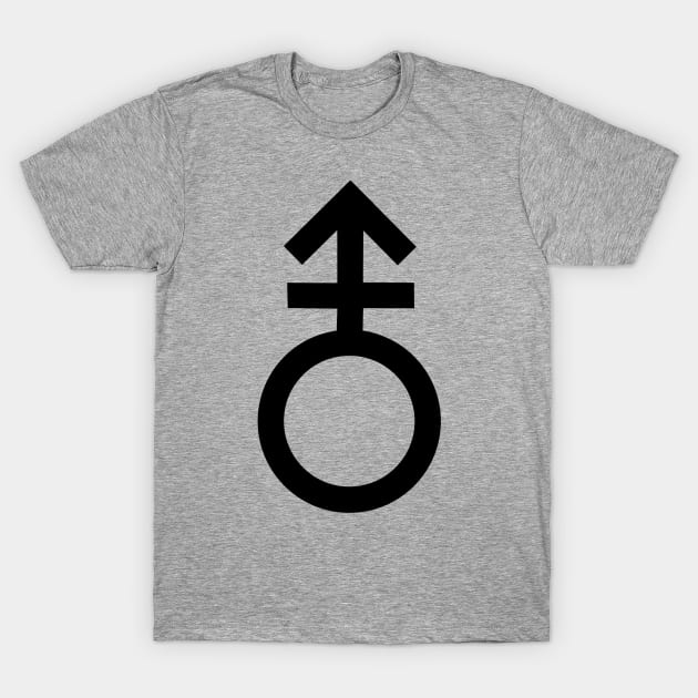 Trans Symbol (black) T-Shirt by adrianimation